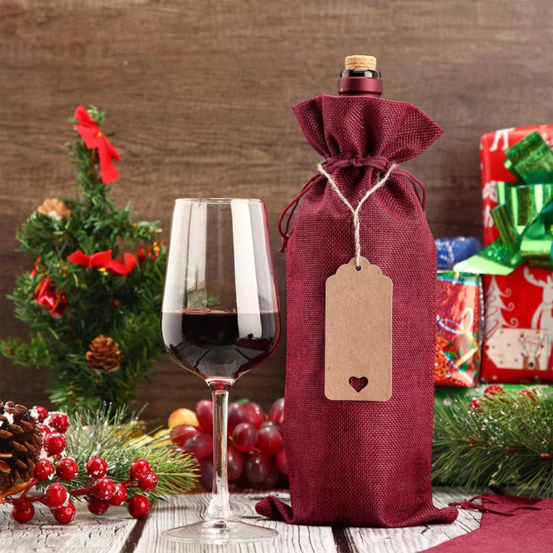 10pcs Wine Bottle Bags with Drawstrings